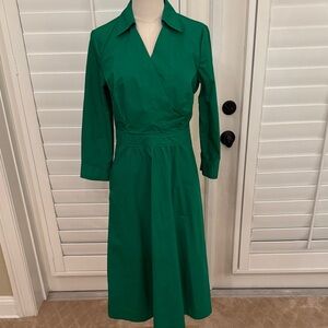 Talbots Classic Green Long Sleeve Dress